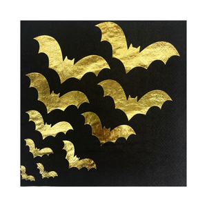 Serviettes d'Halloween personnalisées de haute qualité Grandes serviettes en <span class=keywords><strong>papier</strong></span> gaufré de <span class=keywords><strong>couleur</strong></span> <span class=keywords><strong>or</strong></span> jetables Serviettes imprimées pliantes - Product Image 1