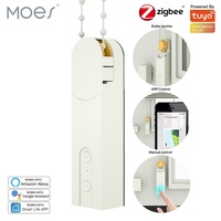 Moteur de store enrouleur intelligent Graffiti pour maison connectée avec cordon de tirage, moteur de rideau intelligent Zigbee 5V/7.4V DC, batterie 1000mAh, compatible 2MQTT HA