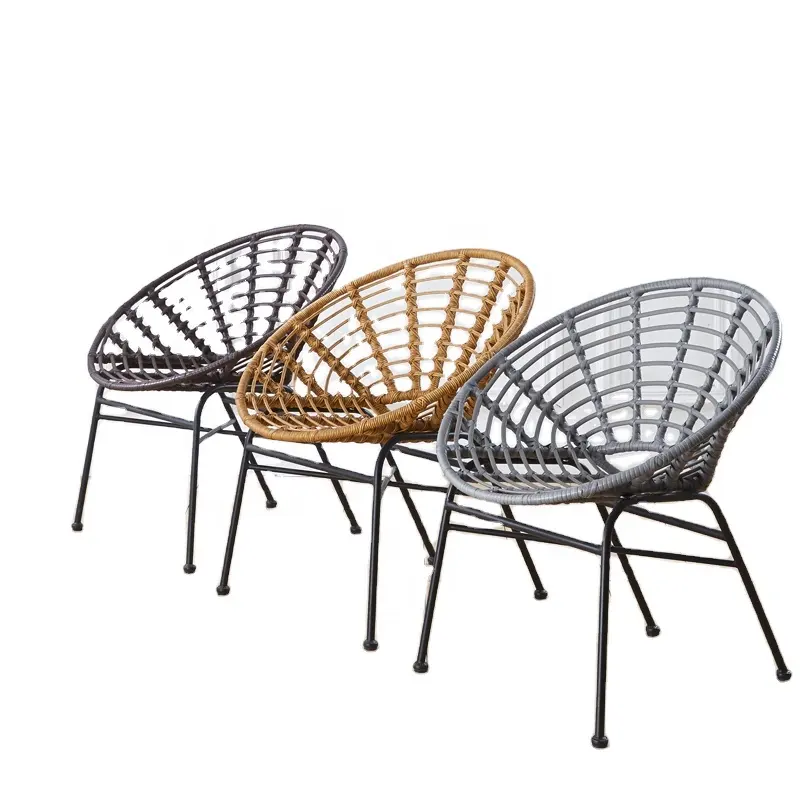 Chaise ronde, en rotin, pour jardin, salle à manger, maison, loisirs, Design japonais