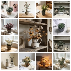 Mini plante d'<span class=keywords><strong>aloe</strong></span> <span class=keywords><strong>vera</strong></span> promotionnelle dans un pot en plastique noir avec faux-sol, plante succulente artificielle sans arrosage pour la décoration de <span class=keywords><strong>bureau</strong></span> et de la maison - Product Image 6