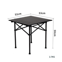 Table pliante portable en aluminium style Egg Roll pour le camping en plein air, la randonnée et les pique-niques