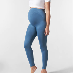 OEM funzionale senza cuciture abbigliamento premaman morbido nylon elasticizzato spandex sotto Leggings antiurto sopra la pancia <span class=keywords><strong>collant</strong></span> da allenamento attivo per la <span class=keywords><strong>gravidanza</strong></span> - Product Image 6