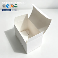 Boîte à gâteau en papier blanc personnalisée, boîte d'emballage alimentaire pliable recyclable, usine OEM ODM pour l'emballage de pâtisseries, desserts et cadeaux de boulangerie
