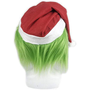 Nouvelle tendance <span class=keywords><strong>Grinch</strong></span> <span class=keywords><strong>masque</strong></span> complet en Latex gants chapeau de noël Cosplay accessoire pour masques de fête et célébrations de noël - Product Image 3