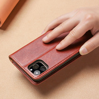 Fundas Magnéticas de Cuero con Tapa Abatible para Teléfonos Celulares Samsung S24 S23 S22 S21, con Clip para Tarjetas, para Modelos 15 14 13 12 11