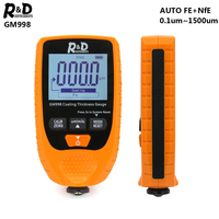 Jauge d'épaisseur de revêtement de peinture automobile GM998 0-1500um Sonde Fe & NFe Mètre de revêtement