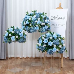 Vente en gros de roses en soie centres de table pour mariage Arrangements floraux centre de boule pour fleurs artificielles de table - Product Image 1