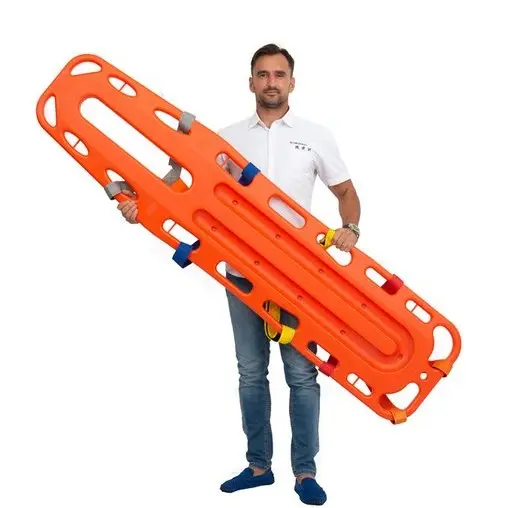 Portable Rescue Stretcher Water Survival Board Medical Emergency Spine Backboard with Head Immobilizer and Neck Collar