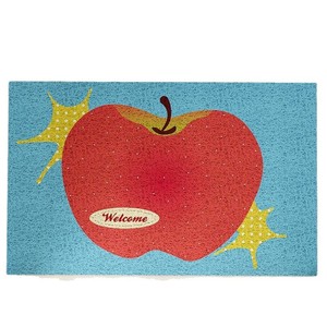 พรมเช็ดเท้าลายแอปเปิ้ล รูปทรงสี่เหลี่ยมผืนผ้า สำหรับใช้ภายในบ้าน ป้องกันฝุ่น ลื่นยาก ทำจาก PVC ซักล้างได้ - Product Image 4