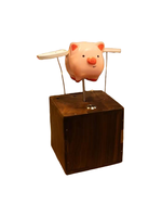 Mini cochon rose mignon de dessin animé, automaton, décoration de bureau, cadeau d'anniversaire pour enfants, souvenir pour nouveau-né, cadeau pour la famille et les amis