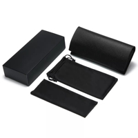 Ensemble d'étuis à lunettes de soleil de luxe avec logo personnalisé Boîte à lunettes d'emballage OEM populaire pour lunettes noires