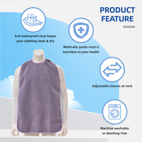 Vente en gros de grands bavoirs en éponge pour adultes protecteurs de vêtements imperméables robustes pour hommes et femmes bavoirs réutilisables pour personnes âgées