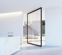 Opérateur de porte pivotante automatique intelligent, ouvre-porte à pivot central, entraînement direct silencieux pour hôtel, villa, bureau, hall, commerce, maison