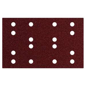 METABO - 635191000 Feuilles abrasives à crochet et boucle 80x133mm, 16 trous, avec crochet et boucle (SRA) (10 pièces) ABRASIFS - Product Image 1