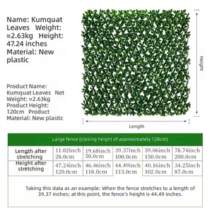 Pagar Daun Buatan yang Dapat Diperluas, Panel Pagar Privasi, Pagar Tanaman Rambat Hijau Palsu yang Dapat Diregangkan untuk Dekorasi Taman, Teras, Balkon - Product Image 5