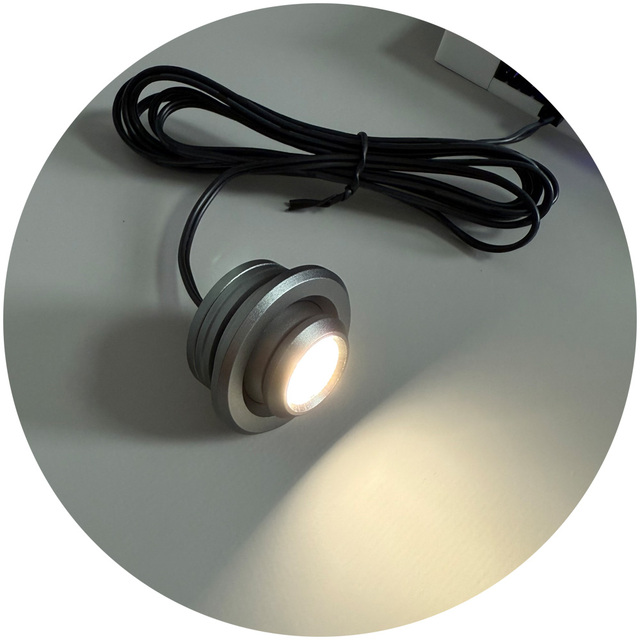 Mini LED Cabinet Spotlight 1W DC12V Recessed Puck Light Kitchen Under Cabinet Downlight Jewelry Display Spot 12V Mini Spot Lamp