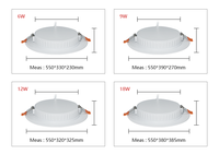 Anern 4 pouces 6w 7w 9w 12w boîtier en aluminium led plafond spot light