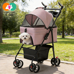 <span class=keywords><strong>Poussette</strong></span> <span class=keywords><strong>pour</strong></span> animaux de compagnie pliable à 4 roues, légère, imperméable, de style classique, réglable en hauteur, <span class=keywords><strong>pour</strong></span> chats et chiens - Product Image 1