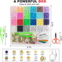 Kit de fabrication de bijoux DIY pour garçons et filles : idées d'anniversaire, breloques amusantes, perles en argile et plastique, bracelets faits main