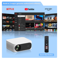 Projecteur vidéo mini cinéma portable haute luminosité 480 lumens 4K LCD Beamer Home Theater LED Linux Smart Wi-Fi HIFI stéréo TV