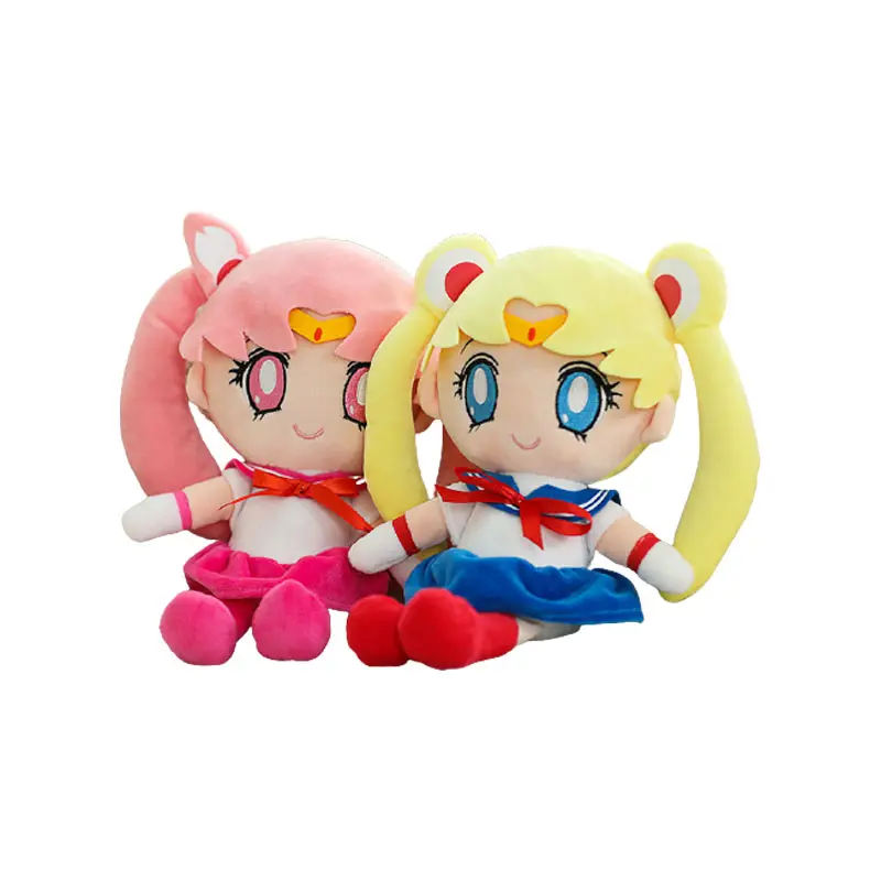 Kawaii Sailor Moon Plush Toys Tsukino Usagi Cute Girly Heart Stuffed Anime Dolls Gifts Home Decor