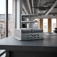 Mini PC industriel sans ventilateur avec processeur Intel I5-520M intégré, 2 ports LAN, 6 ports COM, 6 ports USB, large plage de température, CE RoHS