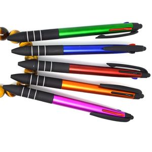 <strong>Multi</strong>-Color Universal 3 Stylus Plastic Ballpoint <strong>Pen</strong> 1.0mm Novelty Writing Android Phone Tablet Perfect Gift Promotional Item - Product Image 3