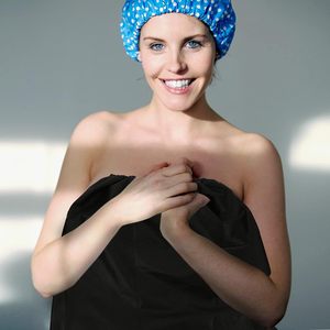 Nero morbido monouso donna Spa avvolgente <span class=keywords><strong>vestaglia</strong></span> per massaggio, bellezza e Spa - Product Image 2