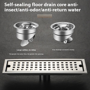 Ducha <span class=keywords><strong>de</strong></span> baño Rectangular <span class=keywords><strong>de</strong></span> acero inoxidable con fugas largas lineales a prueba <span class=keywords><strong>de</strong></span> <span class=keywords><strong>gusanos</strong></span>, <span class=keywords><strong>drenaje</strong></span> <span class=keywords><strong>de</strong></span> suelo - Product Image 2