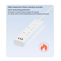 Câble d'extension 2 voies à double prise secteur avec fusible UK Plug 13A 2 Gang British Approved Extension Cable Power Strip