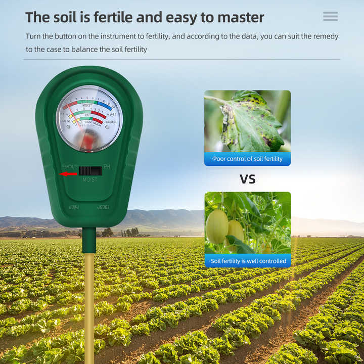 Misuratore 3-in-1 Per Terreno - Controlla Umidità, PH E Luce, Perfetto Per Giardinaggio E Agricoltura - Foto 3