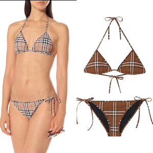 2025 özel lüks kadın üçgen Bikini setleri yüksek kaliteli tasarımcı mayo artı boyutu mayo mektup desen ücretsiz kargo