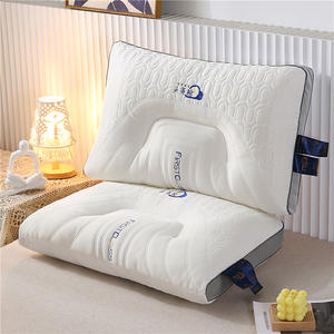 La última almohada de plumas bordada Piel antialérgica Cuidado del cuello Hotel Látex no deformación almohada de cama de lujo - Product Image 4