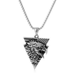 Yunnique – collier aigle en acier inoxydable pour hommes, pendentif au design géométrique, bijoux tendance, cadeau - Product Image 1