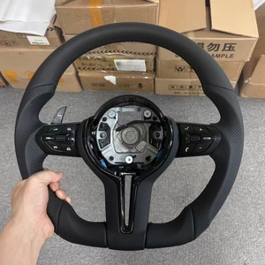 Volante de Cuero Negro para <span class=keywords><strong>BMW</strong></span> M3 E92 E87 F20 F33 F22 F01 X5 F15 X2 F39 <span class=keywords><strong>F30</strong></span> M2 E90 <span class=keywords><strong>320d</strong></span> F36 M4 F83 F10 X3 X5 F06 - Product Image 1