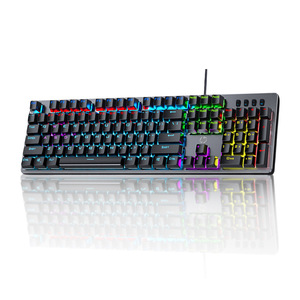 Bàn phím cơ RGB Backlit trục màu xanh độ trễ cực thấp văn phòng chơi game lựa chọn hiệu quả chi phí - Product Image 1
