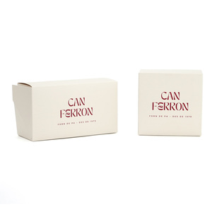 Boîte personnalisée de luxe en carton blanc ivoire avec pelliculage mat coloré, boîte cube ivoire de haute qualité, emballage personnalisé en ivoire - Product Image 3