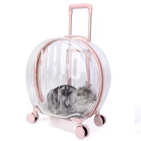 Style de luxe Trolley Cat Box Pratique Léger Pet Carrier Valise Voyage à tout moment avec votre ami à fourrure