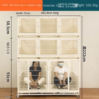 Cage d'isolement d'embarquement pour animalerie Cage pour chien Présentoir pour chat Cage d'intérieur pour chien en métal Chenil pour chien d'accueil