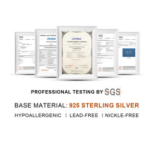 Cổ Điển Dog Tag Lê CZ Emerald Sapphire <span class=keywords><strong>Ruby</strong></span> 925 Sterling Silver Bạc Phụ Nữ Đồ Trang Sức Mạ Vàng Mặt Dây Chuyền Vòng Cổ - Product Image 3