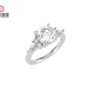 แหวนเพชรเพาะเลี้ยงแบบสั่งทำพิเศษ รับรองโดย IGI ทอง 10K 14K 18K ทรงมาร์คีส์ เพชรสร้างในห้องปฏิบัติการ ดีไซน์ใหม่สำหรับผู้หญิง - Product Image 1