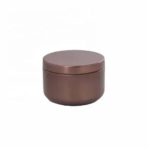 빈 라운드 50ml 50g 갈색 금속 알루미늄 슬라이딩 주석 사탕 설탕 쿠키 수 1.67oz 커피 식품 포장 (NAL09-50B)