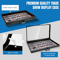 Vitrine en aluminium et acrylique pour cartes à collectionner avec poignée pour cartes de jeux TCG et cartes sportives