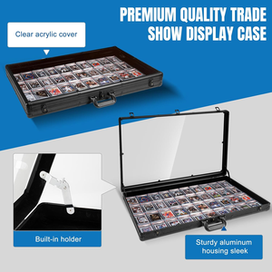Vitrine en aluminium et acrylique pour cartes à collectionner avec poignée pour cartes de jeux TCG et cartes sportives - Product Image 3