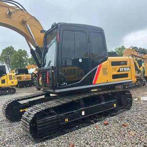 Mini-excavatrice SANY SY155C d'occasion 2022 avec moteur Kama, pompe hydraulique et cylindre Eaton, certifiée CE, matériel de construction - Product Image 1