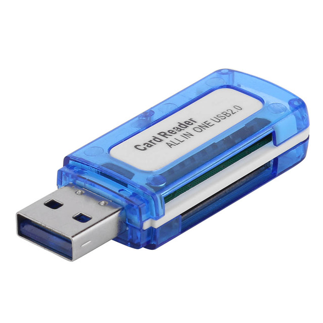 4 in 1 Mic-ro SD Card Reader Adapter SD-HC MMC USB SD Memory T-Flash M2 MS Duo USB 2.0 4 Slot Memory Card Readers Adapter Supper