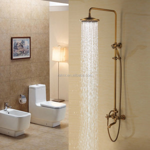 Laiton Antique <span class=keywords><strong>Salle</strong></span> <span class=keywords><strong>De</strong></span> <span class=keywords><strong>Bain</strong></span> 8 "Pluie Robinet <span class=keywords><strong>de</strong></span> Douche Mitigeur <span class=keywords><strong>de</strong></span> Baignoire Colonne <span class=keywords><strong>De</strong></span> Douche - Product Image 3