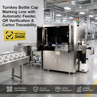 Alimentateur automatique de bouchons de bouteilles avec marqueur laser UV, lecteur de codes QR, collecteur de données, éjecteur et association de codes de carton