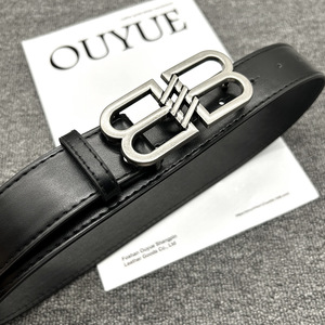 Nouvelle ceinture en cuir unisexe 2024 <span class=keywords><strong>Paris</strong></span> B, large, avec lettres, édition couple, style élégant, <span class=keywords><strong>boucle</strong></span> double B, tendance - Product Image 4