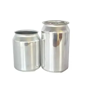 Envases de bebidas de aluminio personalizados al por mayor, latas de aluminio de 330ml con tapas para bebidas, envases de cerveza